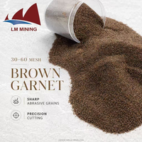 Sable de grenat brun haute pureté LM 30/60 Mesh, abrasif pour découpe jet d'eau et sablage