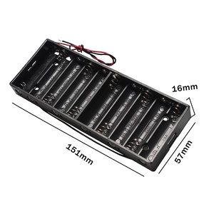 Caja de soporte de batería de 1,<span class=keywords><strong>5</strong></span> v de tamaño <span class=keywords><strong>aa</strong></span>, 2, 3, <span class=keywords><strong>4</strong></span>, <span class=keywords><strong>5</strong></span>, 6, 8, 10 ranuras con cables, sin interruptor de cubierta, soporte de baterías de plástico, <span class=keywords><strong>4</strong></span> Uds. - Product Image 6