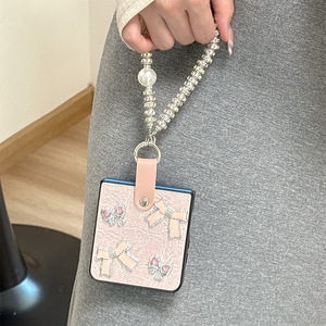 Coque de téléphone portable style coréen avec nœud pour <span class=keywords><strong>Samsung</strong></span> Z Flip 7, design tendance pour femme, compatible Vivo Xflip N3 Flip 6 Vivo <span class=keywords><strong>X</strong></span> Flip - Product Image 4