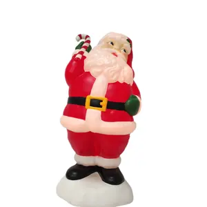 Ornement en plastique de Noël Père Noël de 24 pouces pour la décoration de la maison LED Adornos de Navidad Décoration Artisanat de vacances