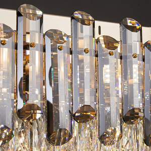 Hình chữ nhật trang trí treo ánh sáng Lịch Thi Đấu Đèn chùm pha lê hiện đại ánh sáng lịch thi đấu Trần tuôn ra núi <span class=keywords><strong>LED</strong></span> trần ánh sáng đèn - Product Image 5