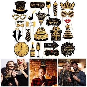 อุปกรณ์ประกอบฉากถ่ายรูปปีใหม่ DAMAI ธีมปีใหม่ 2025 กรอบรูปถือได้สีดำทอง อุปกรณ์ประกอบฉากถ่ายรูปสำหรับตกแต่งงานปาร์ตี้ - Product Image 2