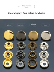 <span class=keywords><strong>Snap</strong></span> Nút Áo khoác bóng chày áo khoác kim loại vô hình nút cha-con Ẩn nút kỹ thuật mạ Áo khoác da có thể nhìn thấy - Product Image 4