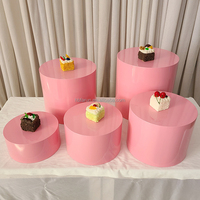 Furun Factory Lot de 5 boîtes de buffet en métal rose de haute qualité pour la décoration de la maison et de l'hôtel