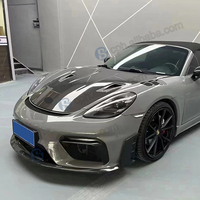 Capot avant en fibre de carbone véritable style GT4 RS personnalisé pour Porsche 718 Cayman 981 982 2016, amélioration du capot moteur en carbone