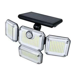 Lámpara solar LED, 4 focos, ideal para iluminación exterior y ahorro de energía en jardines y patios. - Product Image 1