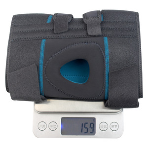 Knee Brace For Sports And Fitness Gray Blue Unisex With Open Patella Design And Adjustable Support Straps - Product Image 2