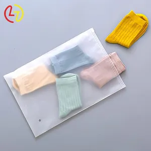 Custom Small Size Shorts Clothing Packing Ziplock Plastic Bag Wholesale Logo Printed Zipper Frosted Bag