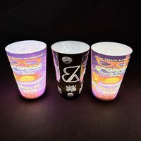 OEM Kundenspezifisches LOGO 12oz 14oz 16oz LED Leuchtende Trinkbecher aus Kunststoff mit Wassersensor für Halloween, Weihnachten, Chinesisches Neujahr, Ostern und Partys