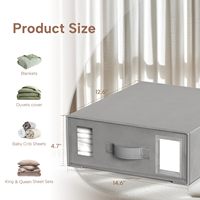 Lot de 6 organisateurs de draps de lit et rangement boîte d'organisateur de placard en lin pliable porte-literie pour ensemble de draps