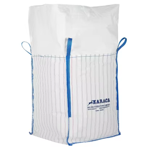 Sac jumbo antistatique <span class=keywords><strong>de</strong></span> 1,5 tonne, super sac, 100% PP, sacs FIBC, matériaux <span class=keywords><strong>de</strong></span> construction, fond plat, sac en vrac, taille personnalisée, boucle latérale - Product Image 1