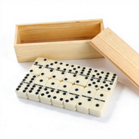 Jeu de dominos professionnel personnalisé double six, jeu de dominos personnalisé avec logo, boîte en plastique de couleur avec logo, fabrication