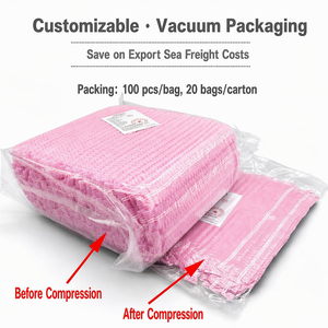 <span class=keywords><strong>Gorro</strong></span> Bouffant Rosa para Servicio de Catering y Cocina, Suave, Cómodo, Hipoalergénico, Marca Privada, Venta al Por Mayor Directa de Fábrica, Certificado ISO - Product Image 3