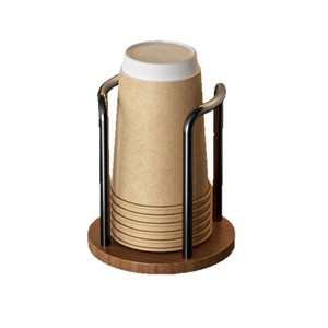 Desktop Paper Cup Holder Round <b>Standing</b> Type Office Organizer Storage Rack For Coffee <b>Tea</b> Cups - Product Image 2