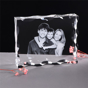 Cadeau d'anniversaire de mariage en cristal, personnalisé, nouvelle collection, 3d, ciré au Laser, Photo de jésus et famille - Product Image 2