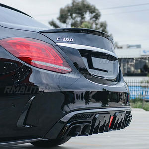 Aileron de coffre arrière en fibre de carbone pour Mercedes Benz Classe C berline W205 2015-2021 Déflecteur style C63s AMG PSM Noir brillant - Product Image 5