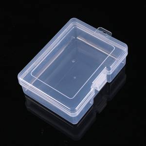 Boîte de rangement rectangulaire transparente en plastique PP, 13.3x10.1x4.6cm, capacité de 1L, organisateur de bijoux de bureau couvert - Product Image 4