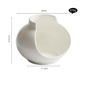 <b>Large</b> White Eco-Friendly Ceramic <b>Bowls</b> Wholesale Price for Party Dips and Displays - Product Image 4