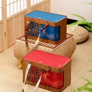 Cajas <span class=keywords><strong>de</strong></span> Madera Ecológicas para Empaque <span class=keywords><strong>de</strong></span> Té, Formas Rectangulares/Cuadradas, Grabado Láser, Colores Personalizados, Se Aceptan Pedidos Personalizados - Product Image 1