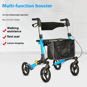 <span class=keywords><strong>Andador</strong></span> y <span class=keywords><strong>andador</strong></span> de aleación de aluminio de <span class=keywords><strong>cuatro</strong></span> <span class=keywords><strong>ruedas</strong></span> personalizado, práctico <span class=keywords><strong>asiento</strong></span> plegable pequeño, carrito de ayuda para movilidad de ancianos para personas discapacitadas - Product Image 4