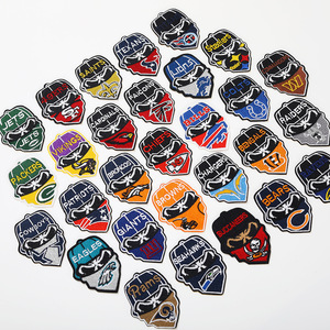 高品質NFLスポーツアイロン接着刺繍PVCフェルト布ステッカーアメリカンフットボールマスクパッチ衣類バッグ - Product Image 4