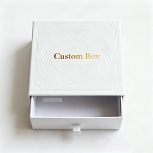 Recyclable Luxury Silk Scarf Gift Box with Custom Logo Handmade Slide Drawer <b>Packaging</b> - Product Image 2
