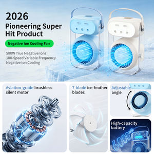 <span class=keywords><strong>Ventilateur</strong></span> de climatisation portable de bureau avec grand réservoir d'eau et brume glacée, fonctionnement <span class=keywords><strong>silencieux</strong></span> - Product Image 6