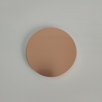 Moule métallique rond transparent pour pot à bougie avec couvercle à vis en or rose et anneau d'étanchéité anti-déversement pour usage industriel chimique - Vente en gros