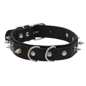 Women <b>Men</b> Cool Punk Choker Gothic Goth Spike Heart Shape Biker Choker PU <b>Leather</b> Collar Studded Rock <b>Necklace</b> - Product Image 3