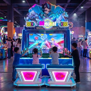 Máquina recreativa comercial de pistolas de agua para <span class=keywords><strong>4</strong></span> jugadores, simulador de tiro operado con monedas para parques de atracciones interiores - Product Image 4