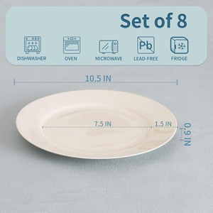 Assiettes en porcelaine blanches pour restaurant, service de traiteur, vaisselle en céramique personnalisée en gros, fabriquées en Chine - Product Image 2