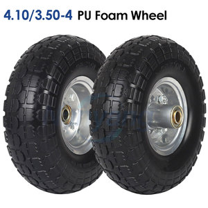 10inch PU Foam <b>Wheel</b> 4.10/3.50-4 Flat-Free Hand Trolley <b>Replacement</b> <b>Wheel</b> with 1/2inch Bearing - Product Image 1