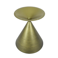 Base de table conique design nordique de luxe Table de salle à manger basse en laiton et marbre