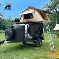 Remorque tout-terrain légère 2026 à vendre, camping-car économique avec tente de toit et extension coulissante