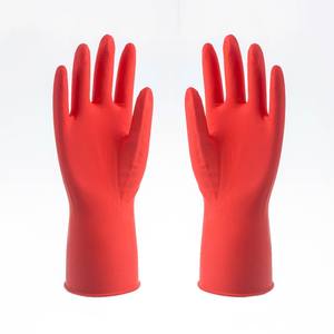 Gants <span class=keywords><strong>de</strong></span> <span class=keywords><strong>toilette</strong></span> <span class=keywords><strong>de</strong></span> nettoyage <span class=keywords><strong>de</strong></span> ménage personnalisés en Latex <span class=keywords><strong>de</strong></span> haute <span class=keywords><strong>qualité</strong></span>, grand troupeau doublé rouge coloré CN;JIA FE-102 30cm Feie - Product Image 4