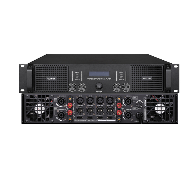 OEM/ODM 4 Channels Power Amplifiers MT1300 1800W/4ohm  High Power Audio Class h Amplifier 2U