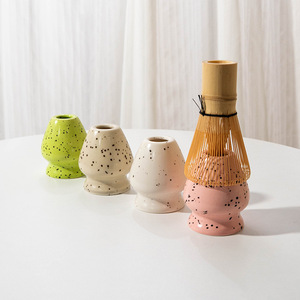 Set di frusta Matcha per tè Matcha <span class=keywords><strong>rosa</strong></span> giapponese con supporto per frusta in ceramica Matcha Kit cerimonia fatto a mano personalizzato - Product Image 4