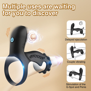 पुरुषों के लिए सिलिकॉन लिंग की अंगूठी (मुर्गे की अंगूठी) को कंपन करने में देरी 18-इंच चीनी युआन L-1869 - Product Image 3