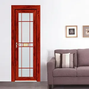 Yüksek kaliteli renkli kapı tasarımı alüminyum cam kanatlı kapı mutfak ve tuvalet için kanatlı kapı