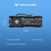 Mini lampe torche LED haute luminosité rechargeable, torche de poche portable, petite lampe de poche compacte pour le camping en plein air, la randonnée