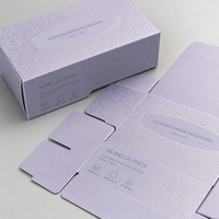Boîte à ongles press-on haut de gamme de qualité supérieure avec doublure en éponge, emballage pliable en carton recyclable pour salon