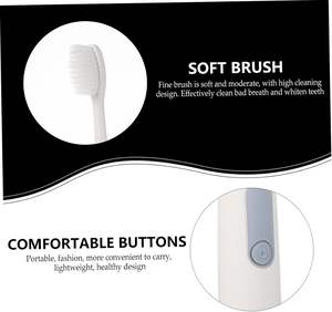 Venta al por mayor 2024 Precio de fábrica Gran oferta Cepillo de dientes eléctrico para adultos con dos cabezales de nailon suaves adicionales para el hogar - Product Image 4