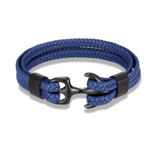 Bracelets Nautiques Délicats en Cuir Plaqué Or 14k 18k en Acier Inoxydable 316L, Étanche et Anti-ternissement, pour Hommes - Product Image 5