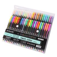 Ensemble de stylos à encre gel pailletée 48/36/24/18/12 couleurs marqueurs d'art en plastique pour livres de coloriage pour adultes