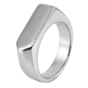Anillo de flecha geométrica para hombre de Yunnique, de acero dorado, negro, liso, joyería, regalo, anillos de moda - Product Image 5