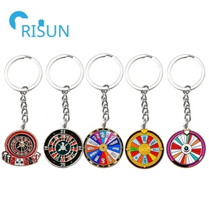 Fabrication de porte-clés de roue de <span class=keywords><strong>roulette</strong></span> en métal personnalisé Llavero jeu <span class=keywords><strong>Roulette</strong></span> de jeu Spinning Casino porte-clés <span class=keywords><strong>Roulette</strong></span> porte-clés - Product Image 1
