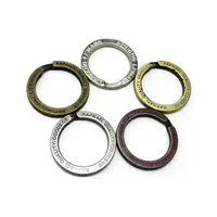 Anéis de metal com nome personalizado, chaveiros de metal com 1 polegada