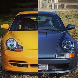 <span class=keywords><strong>Kit</strong></span> carrosserie pour 996 <span class=keywords><strong>en</strong></span> fibre de carbone sèche, pare-chocs avant, capot moteur, <span class=keywords><strong>garde</strong></span>-boue, lèvre de pare-chocs arrière, spoiler, 1999-2004, à visser - Product Image 2