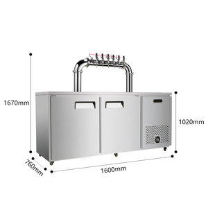 Distributeur de bière commercial personnalisé à six robinets, type tour de refroidissement et Kegerator, pour les marchés internationaux - Product Image 5