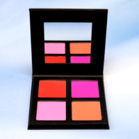 Palette de fard à joues végétalien personnalisé OEM avec haute teneur en pigments, marque privée, poudre pressée pour le maquillage du visage